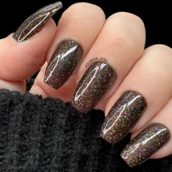 Tinseltown: Hollywood (P142) - Semi Sheer Black with Glitter Nail Polish