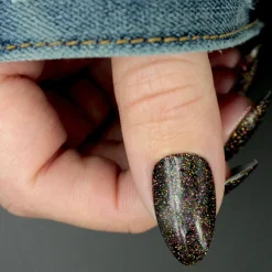 Tinseltown: Hollywood (P142) - Semi Sheer Black with Glitter Nail Polish