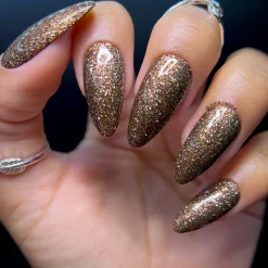 Tinseltown: Muse (P140) - Semi Sheer Dark Brown with Glitter Nail Polish