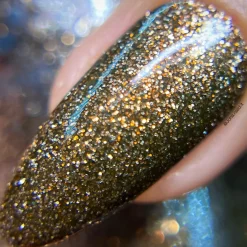 Tinseltown: Muse (P140) - Semi Sheer Dark Brown with Glitter Nail Polish