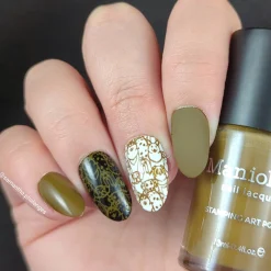 Tippy Taps (B513) - Cream Brown Stamping Polish