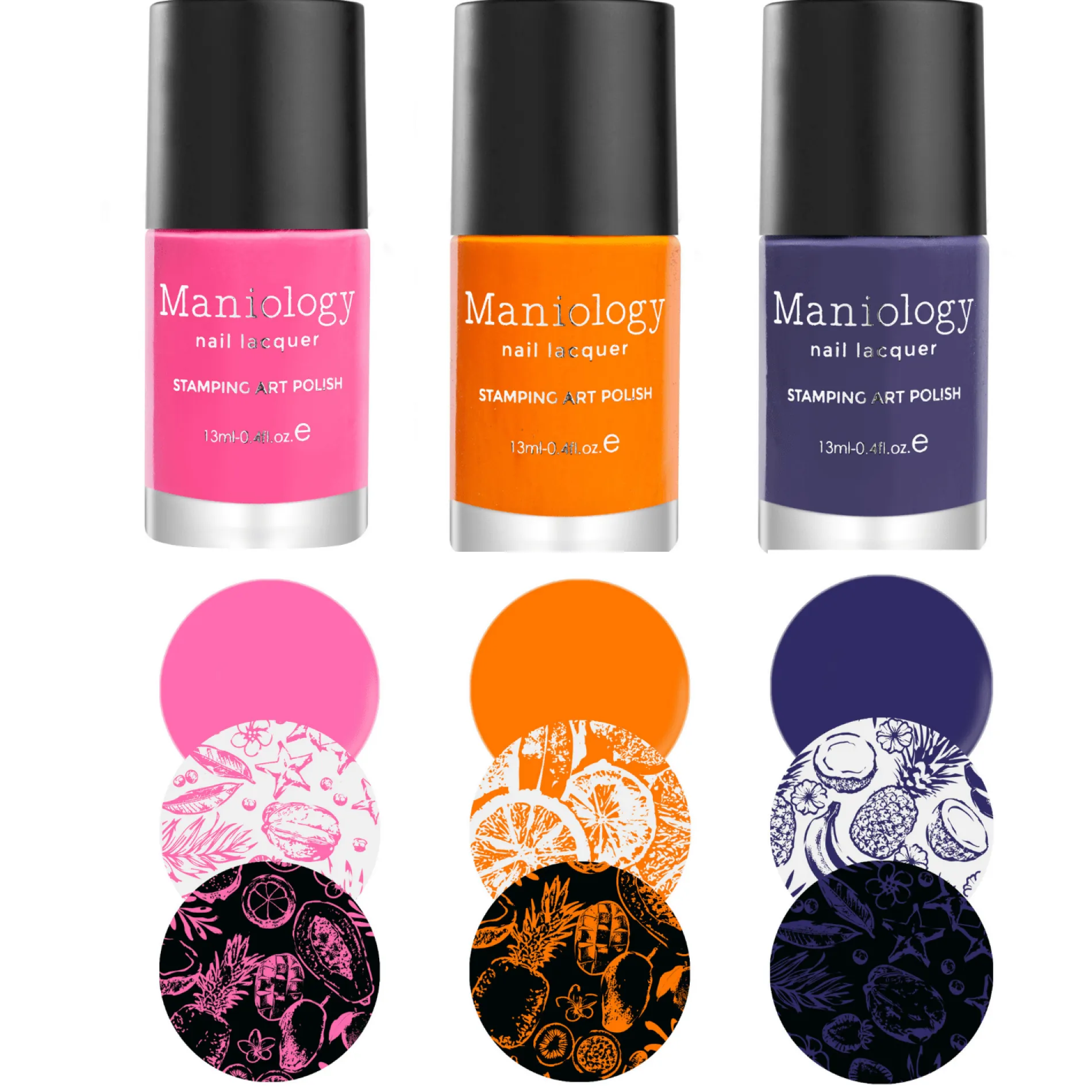Tropicana: 3-Piece Cream Stamping Polish Set