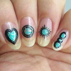 Turquoise (B324) - Green Stamping Polish