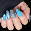 UFO (B573) - Dark Gray with Silver Glitter Stamping Polish