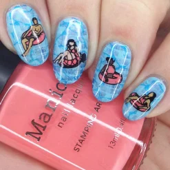 Watermelon Float (B431) - Cream Coral Stamping Polish