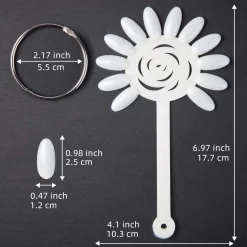 White Polish Swatch Wheels - Set of 10