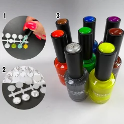 White Self-Adhesive Nail Polish Swatch Dots - Set of 120