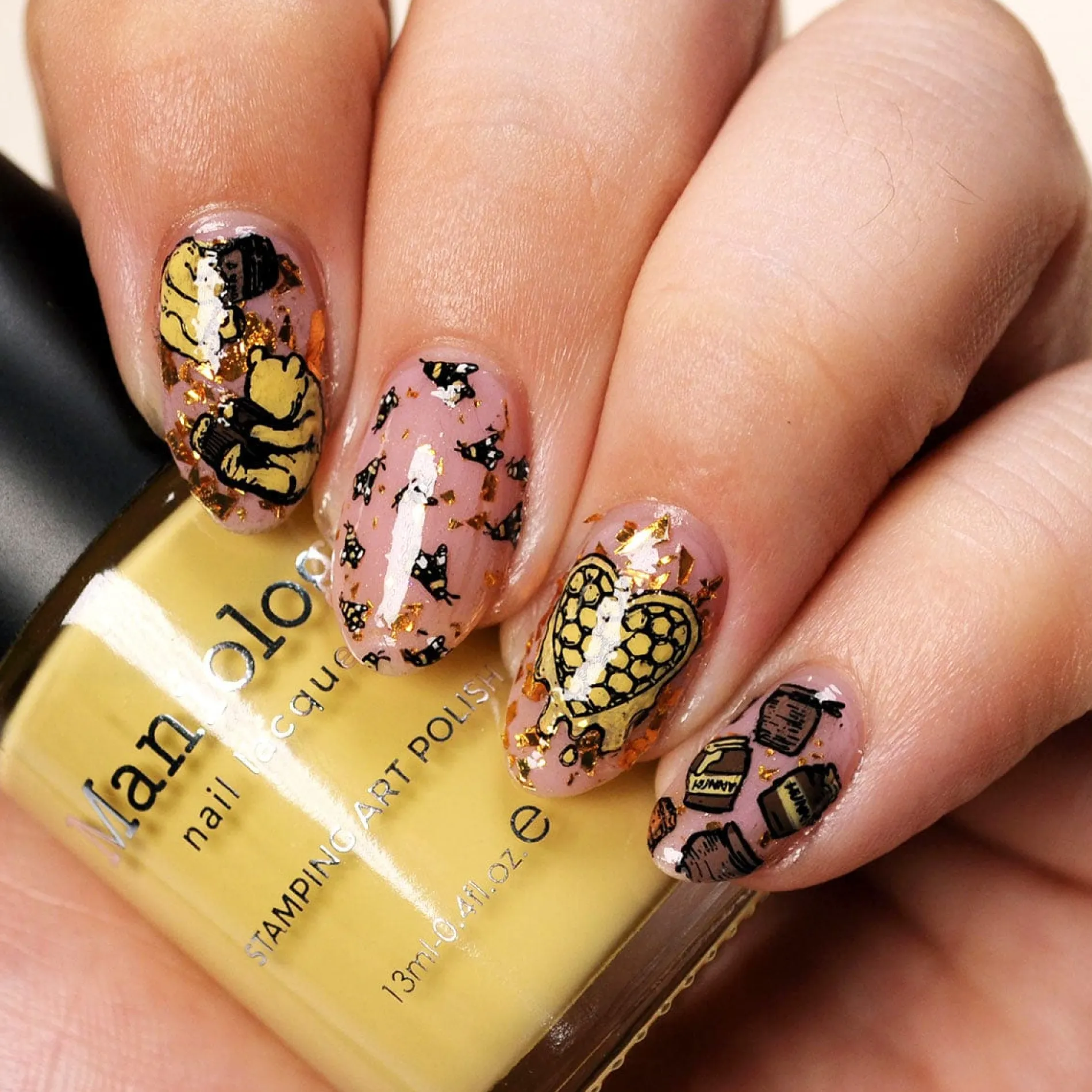 Winnie (B448) - Cream Yellow Stamping Polish