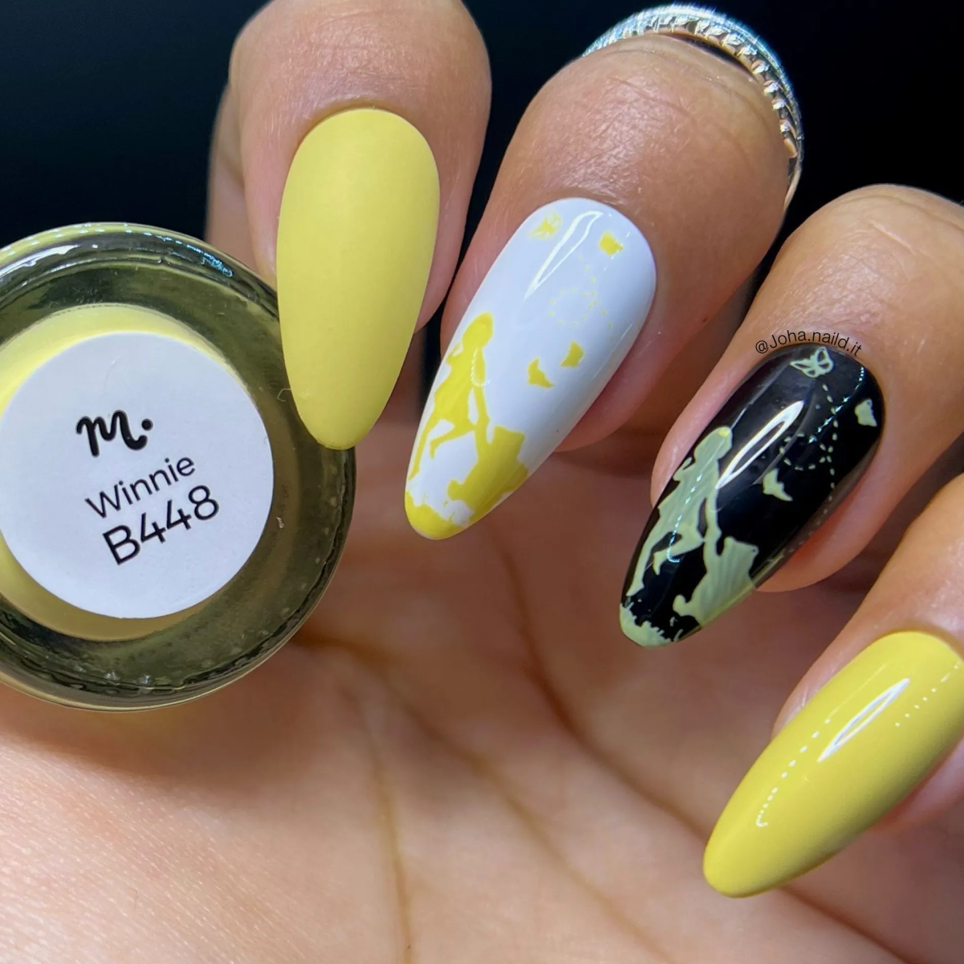 Winnie (B448) - Cream Yellow Stamping Polish