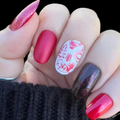 Winterberry (B493) - Pearl Red Stamping Polish