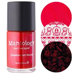 Winterberry (B493) - Pearl Red Stamping Polish