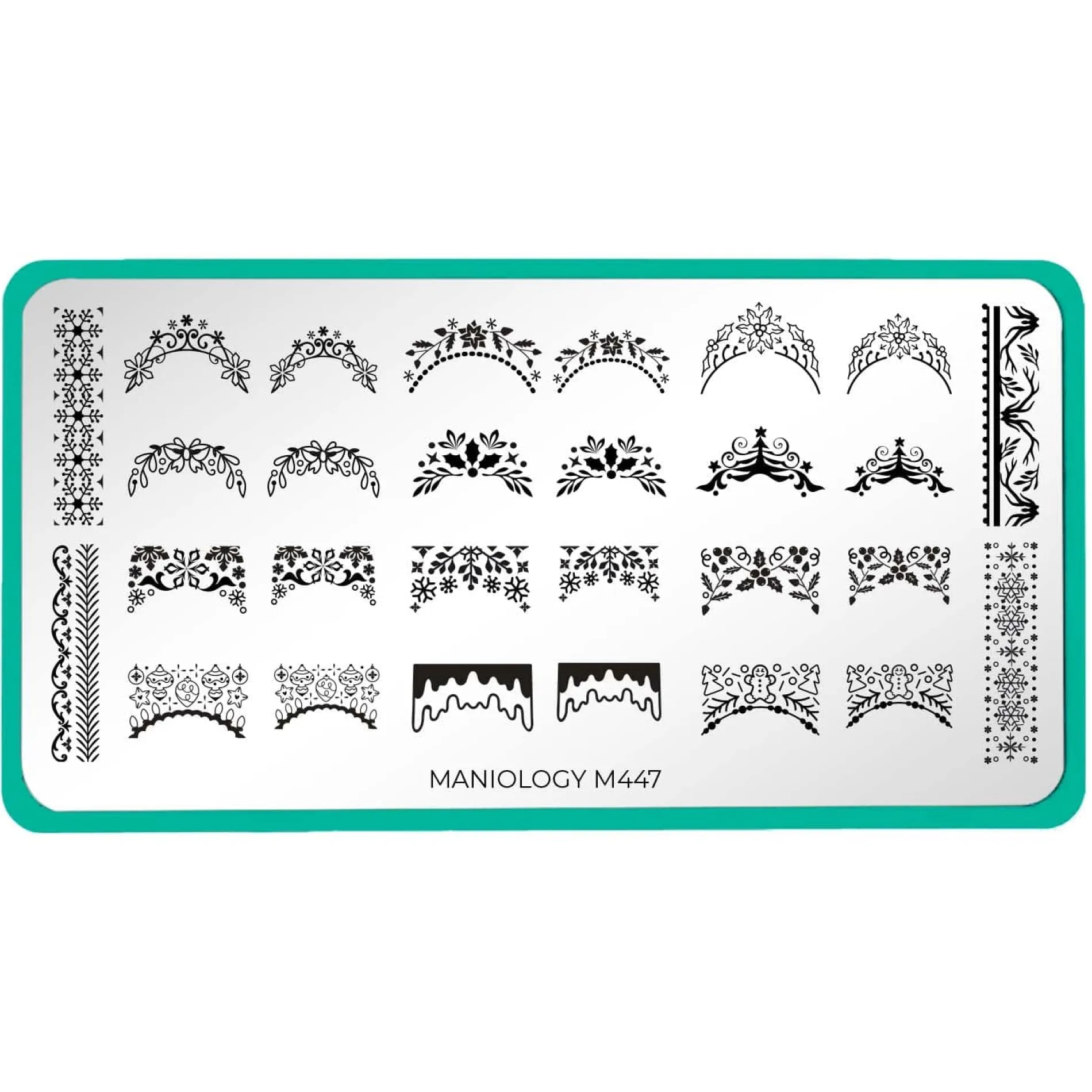 Winter French (M447) - Nail Stamping Plate