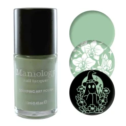 Withered Beauty: Cursed Vines (B559) - Green Pearl Cream Stamping Polish
