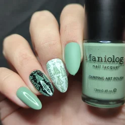 Withered Beauty: Cursed Vines (B559) - Green Pearl Cream Stamping Polish