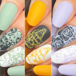 Withered Beauty: 3-Piece Pearl Cream Stamping Polish Set