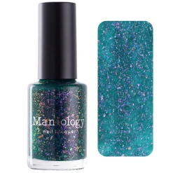 Woodland Walk: Ivy League (P154) - Green Jelly Flakies Nail Polish