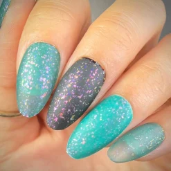 Woodland Walk: Ivy League (P154) - Green Jelly Flakies Nail Polish