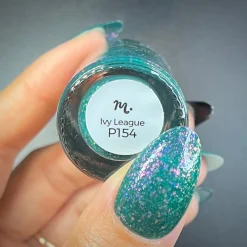 Woodland Walk: Ivy League (P154) - Green Jelly Flakies Nail Polish