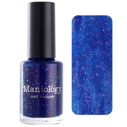 Woodland Walk: Northlight (P156) - Royal Blue Jelly Flakies Nail Polish