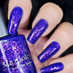 Woodland Walk: Northlight (P156) - Royal Blue Jelly Flakies Nail Polish