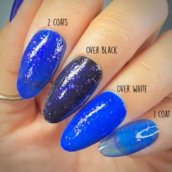 Woodland Walk: Northlight (P156) - Royal Blue Jelly Flakies Nail Polish