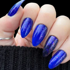 Woodland Walk: Northlight (P156) - Royal Blue Jelly Flakies Nail Polish
