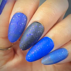 Woodland Walk: Northlight (P156) - Royal Blue Jelly Flakies Nail Polish