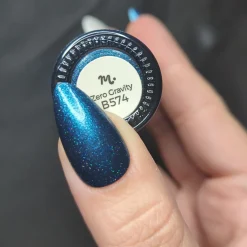 Zero Gravity (B574) - Metallic Blue with Holo Glitter Stamping Polish