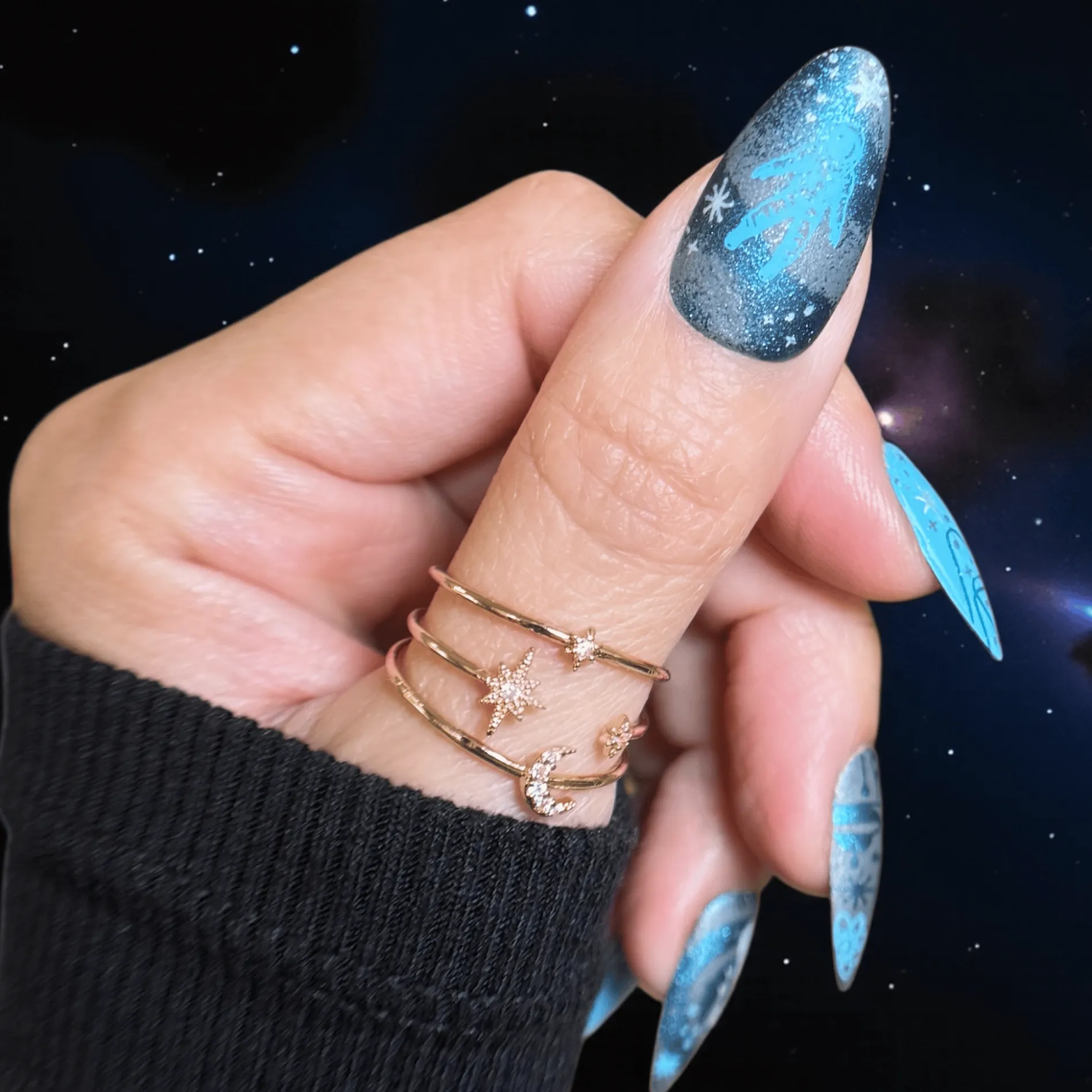 Zero Gravity (B574) - Metallic Blue with Holo Glitter Stamping Polish