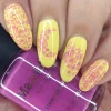 Zinnia (B422) - Cream Lemon Yellow Stamping Polish