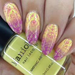 Zinnia (B422) - Cream Lemon Yellow Stamping Polish
