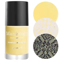 Zinnia (B422) - Cream Lemon Yellow Stamping Polish