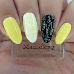 Zinnia (B422) - Cream Lemon Yellow Stamping Polish