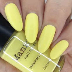 Zinnia (B422) - Cream Lemon Yellow Stamping Polish